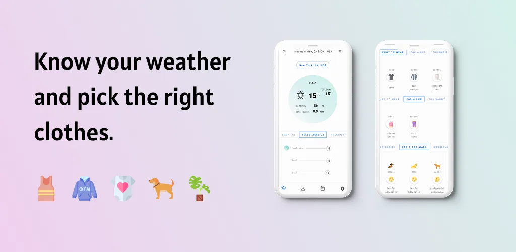 Weather2wear screenshots